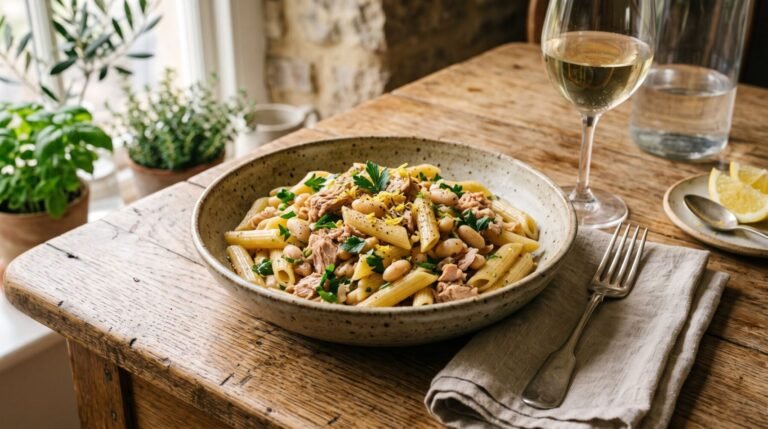 Tuna and White Bean Pasta